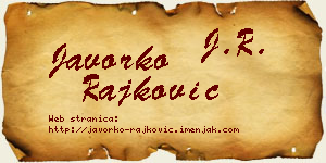 Javorko Rajković vizit kartica